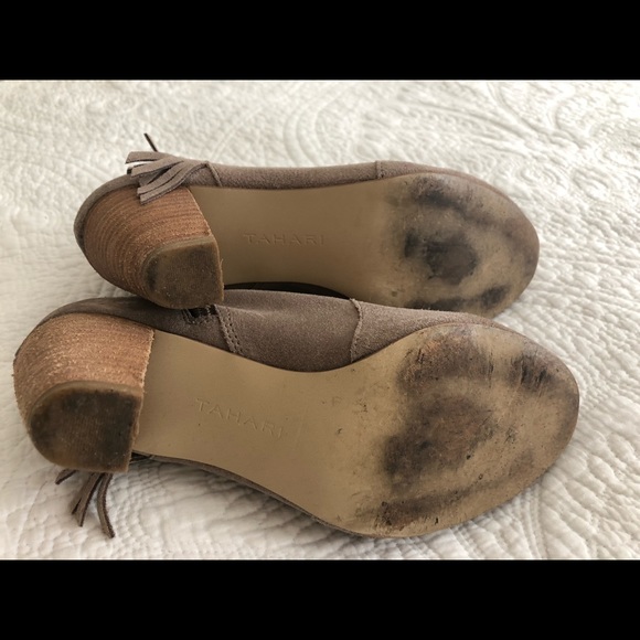 Tahari Camila style suede distressed bootie - Picture 4 of 4